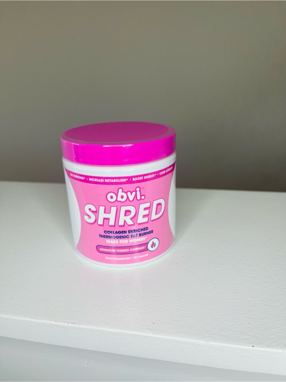 SHRED Collagen-Enriched Thermogenic Fat Burner - Pink